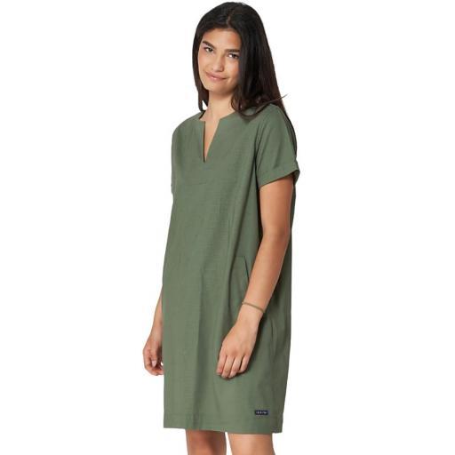Vestido verde liso